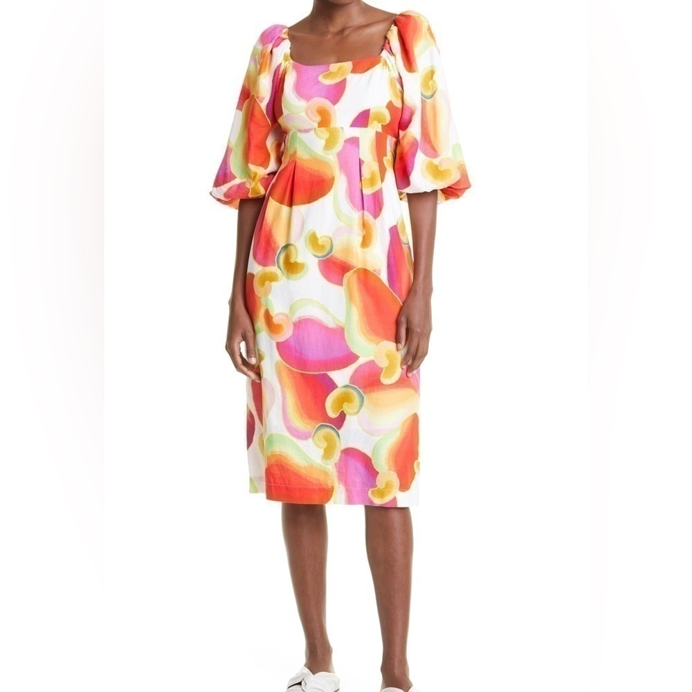 FARM Rio Cashew Juice Midi Dress